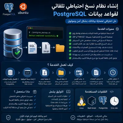 Backup Automation لقواعد PostgreSQL مع Logs و Cron Job