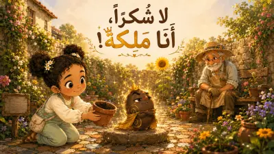 تصميم قصة أطفال تعليمية بأسلوب بصري دافئ