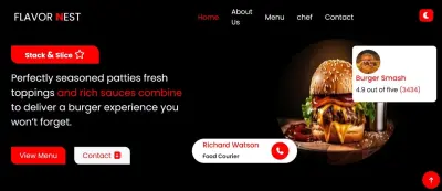 Modern Restaurant & Food Website Design