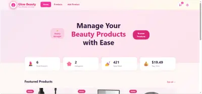تطوير موقع لمنتجات التجميل