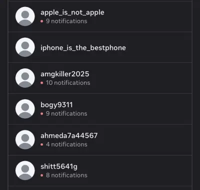 عندي اكونتات انستا