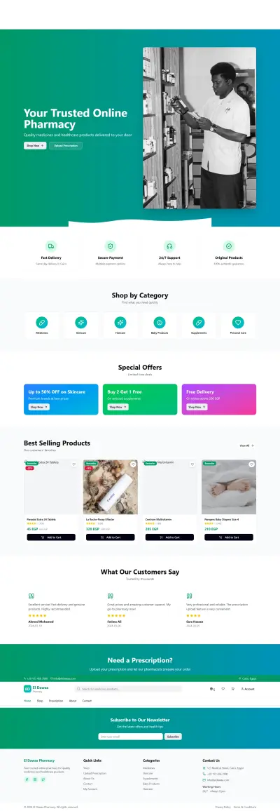 Pharmacy Management & E-Commerce Web Application