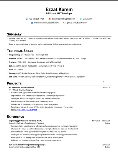doing  a cv for a customer