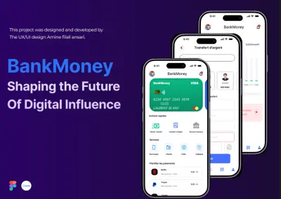 تصميم تطبيق بنكي حديث (Modern Banking App UI/UX)