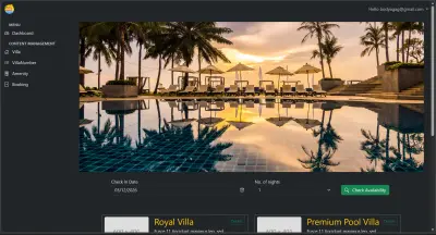 Villa booking system