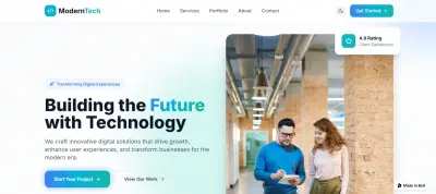 ModernTech Responsive Landing Page