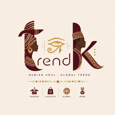 تصميم الشعار والهوية البصرية لعلامة "Trend K" المستوحاة من التراث النوبي