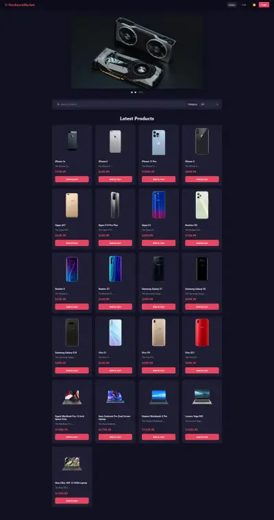 مشروع HardwareMarket – متجر إلكتروني لبيع منتجات الهاردوي