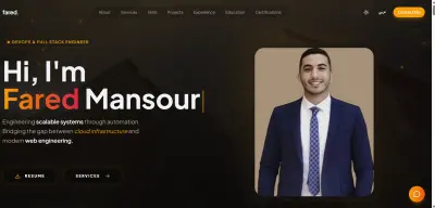 تطوير وبناء موقع معرض أعمال شخصي تفاعلي (Portfolio Website)