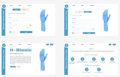 UI / UX Design for H-BIONIC Website