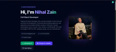بورتفوليو شخصي احترافي باستخدام Next.js و Tailwind CSS