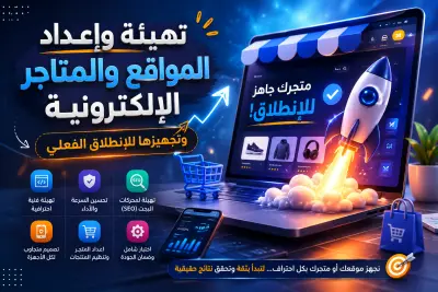 تهيئة وإعداد المواقع والمتاجر الإلكترونية وتجهيزها للانطلاق الفعلي