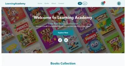 متجر الكتروني بسيط لعرض منتجات Learning Academy