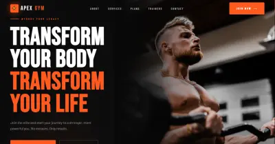 صفحة هبوط ApexGym