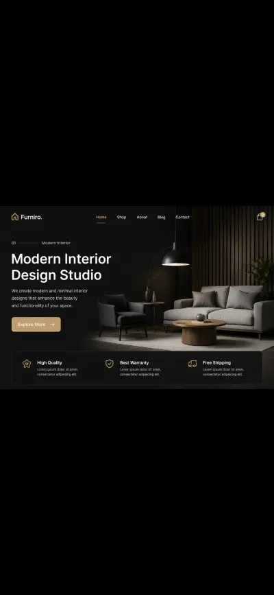 تصميم موقع شركة تصميم داخلي