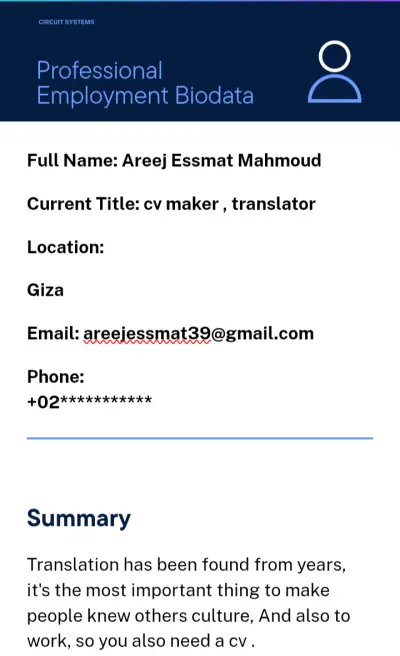 Cv for My self
