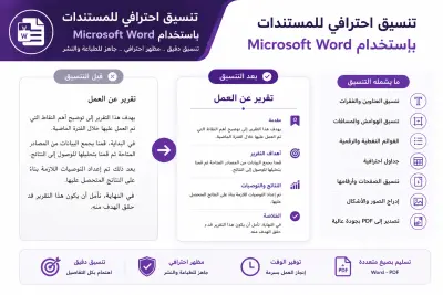 تنسيق احترافي باستخدام Microsoft Word