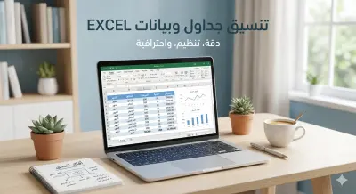 تنسيق الجداول وادخال البيانات excel