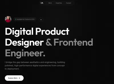 موقع معرض أعمال شخصي (Personal Portfolio Website)