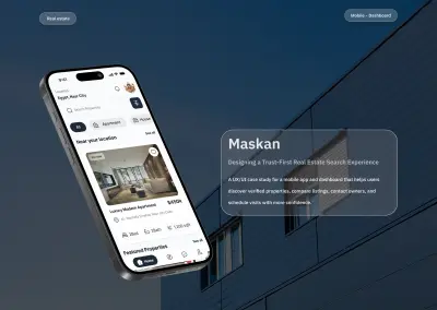 Maskan — Real Estate Mobile App & Dashboard Case Study