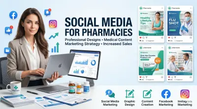إدارة وتصميم محتوى احترافي للصيدليات وزيادة المبيعات