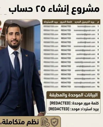 صورة العمل توفير حسابات Gmail احترافية ومؤمنة ببريد استرداد (تخصيص كامل وحماية من الحظر)