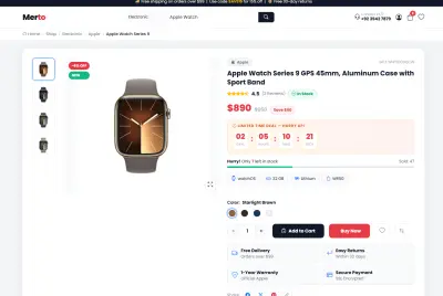 E-commerce product frontend