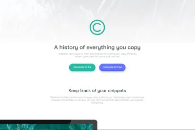 Clipboard Cloud Sync Landing Page