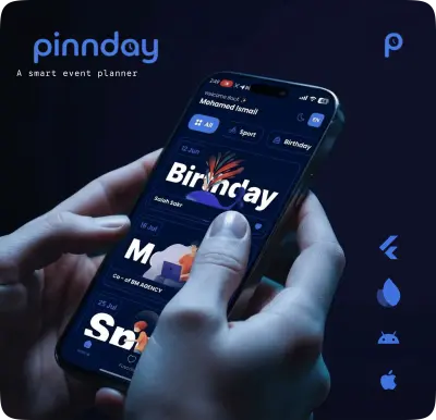Pinnday - تطبيق Flutter لتخطيط الفعاليات الشخصية (Android و iOS)