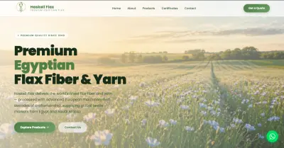 تصميم وتطوير صفحة هبوط احترافية لمنتج FLAX