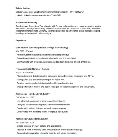 Admission Counseller