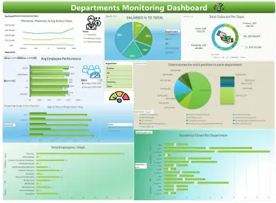 لوحة معلومات مراقبة الأقسام - Departments Monitoring Dashboard