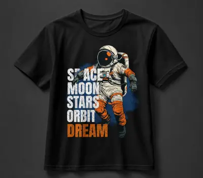 تصميم تيشيرت فضائي إبداعي | Space Dream T-Shirt Design