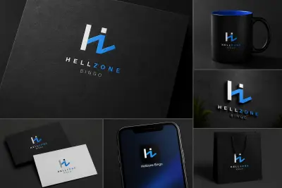 تصميم شعار احترافي وحديث لعلامة HellZone Bingo | هوية بصرية مميزة