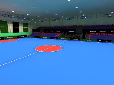 تصميم الأضاءة لصالة رياضية داخلية 2