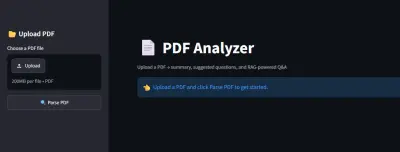 تطوير نظام ذكي لتحليل ملفات PDF والإجابة على الأسئلة باستخدام الذكاء الاصطناعي