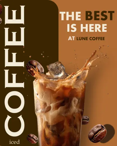 تصميم إعلان احترافي لمشروب القهوة المثلجة | Creative Coffee Advertisement Design for Social Media