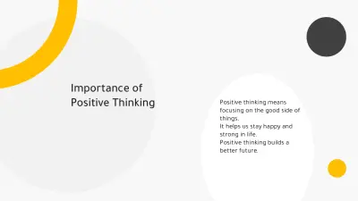 تصميم عرض تقديمي تعليمي احترافي عن التفكير الإيجابي | Positive Thinking Presentation