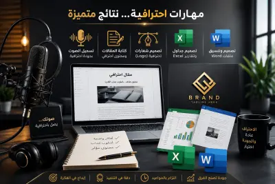 أمتلك مهارات متميزة في تسجيل الصوت باحترافية وكتابة المقالات وصياغة المحتوى، بالإضافة إلى تصميم الشعارات (Logo) بأسلوب احترافي وجذاب. كما أجيد العمل على برامج Microsoft Excel وMicrosoft Word، وإنشاء الملفات والجداول وتنسيقها بدقة وكفاءة عالية