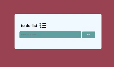 to do list