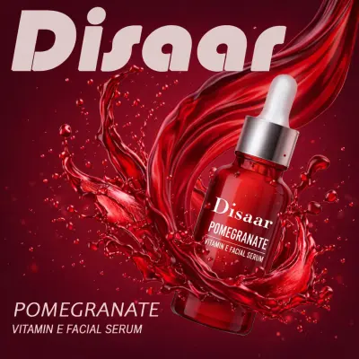 تصميم إعلاني لمنتج تجميلي (Disaar Serum) - إبداع بصري يبرز فخامة المنتج