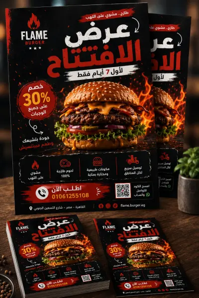 تصميم فلاير إعلاني احترافي