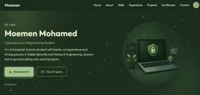 تصميم موقع بورتفوليو احترافي (Portfolio Website) متجاوب وعصري