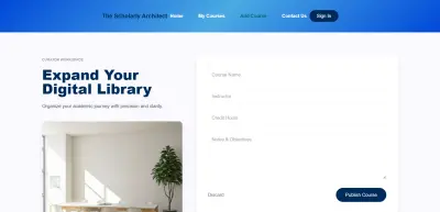 تطوير واجهة مستخدم مبتكرة لمنصة تنظيم الكورسات والمهام الدراسية | Course Organizer