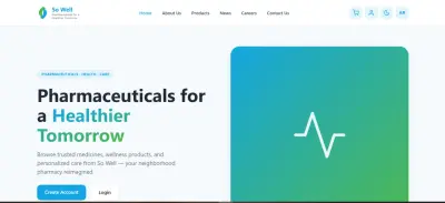 تطوير موقع إلكتروني احترافي لشركة الأدوية So Well
