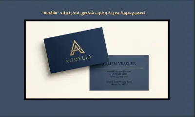 تصميم هوية بصرية وكارت شخصي فاخر لبراند "Aurélia"