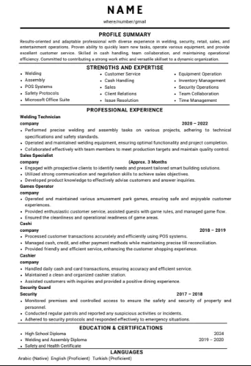 تصميم cv احترافي (سيره ذاتيه)