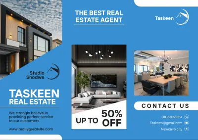 Brochure for real estate company called taskeen