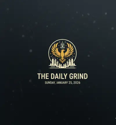 تصميم شعار عصري بنمط "الفينيكس" (The Daily Grind) للهوية البصرية