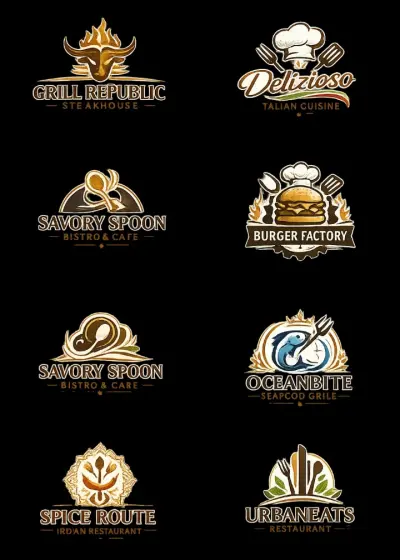 "تصميم لوجو مطعم برجر فاخر | Restaurant Logo Design" 🍔✨